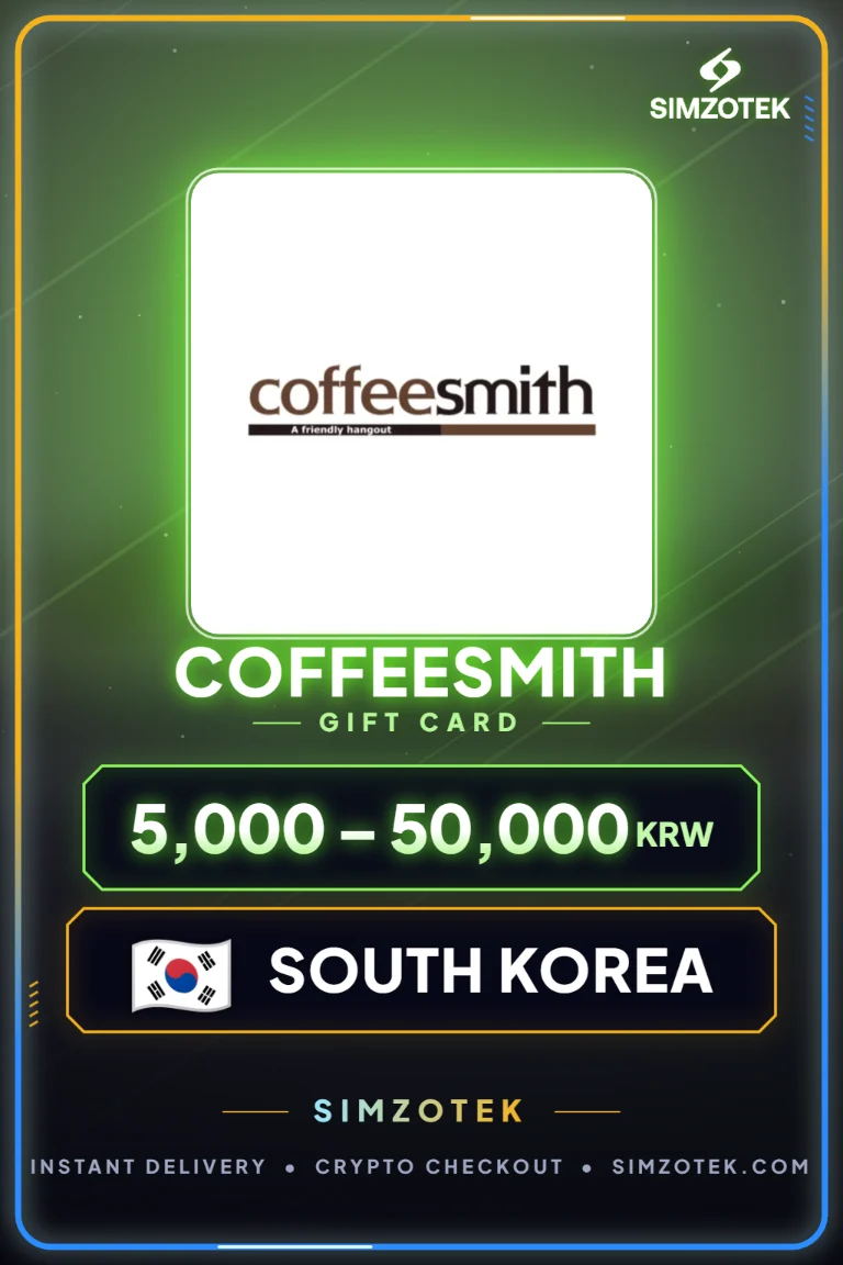 Dárková karta Coffeesmith (Jižní Korea)
