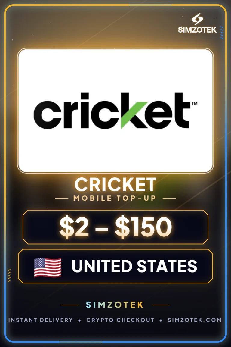 Cricket Mobile Top-Up (๋ฏธ๊ตญ)