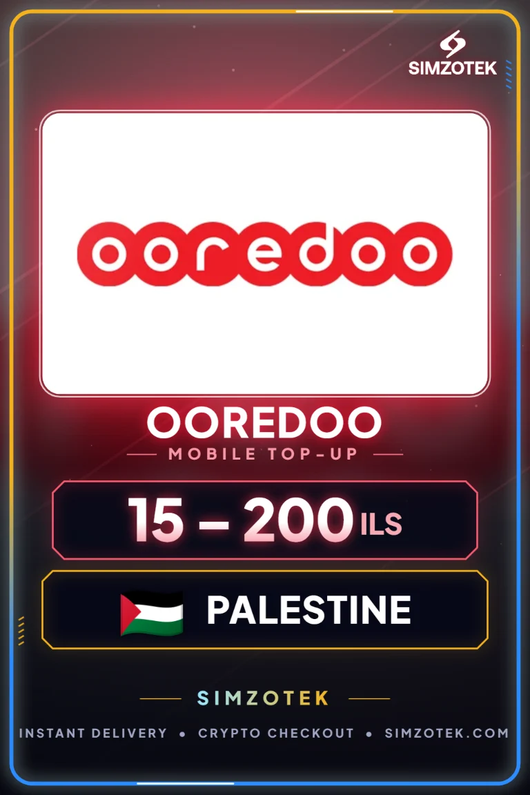 Ooredoo Prepaid-Guthaben (Palestine)