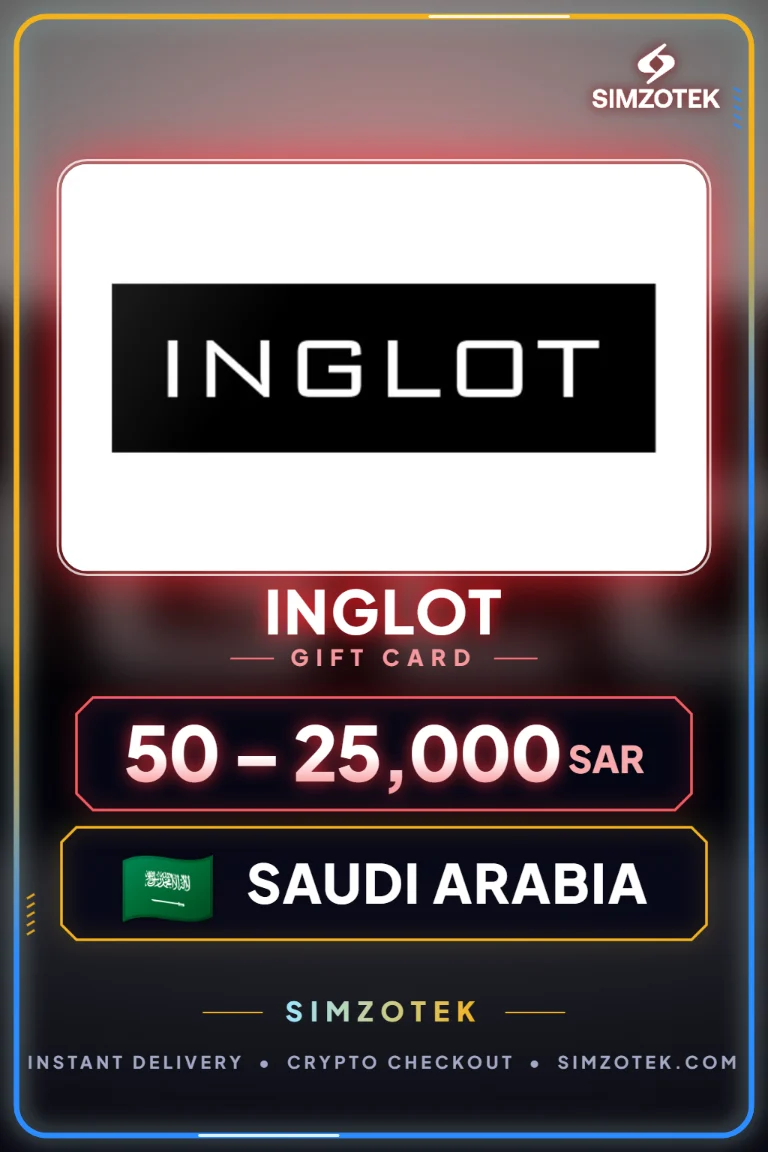 Cartão-presente INGLOT (Arábia Saudita)