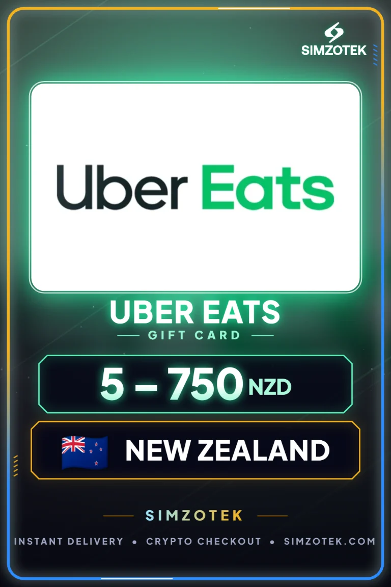 Uber Eats dovanų kortelė (Naujoji Zelandija)