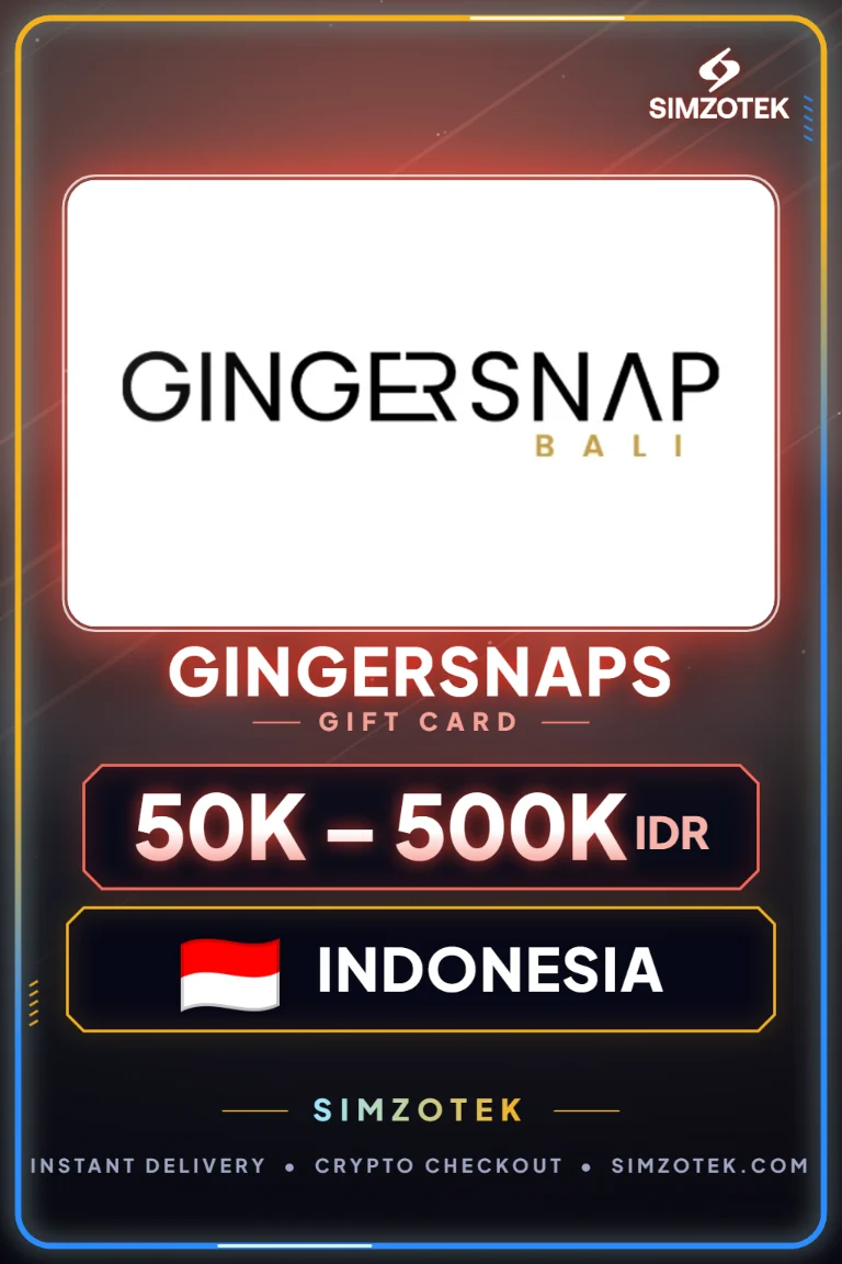 Gingersnaps dovanų kortelė (Indonezija)