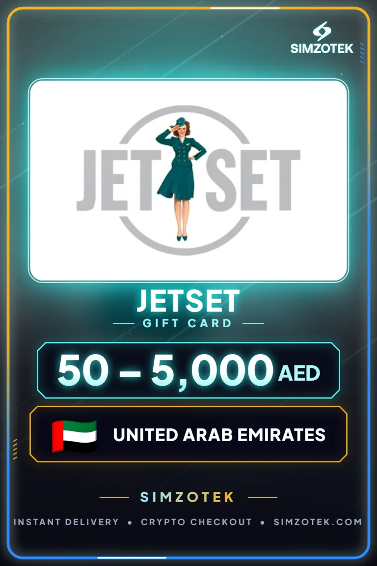 JetSet Geschenkkarte (Vereinigte Arabische Emirate)
