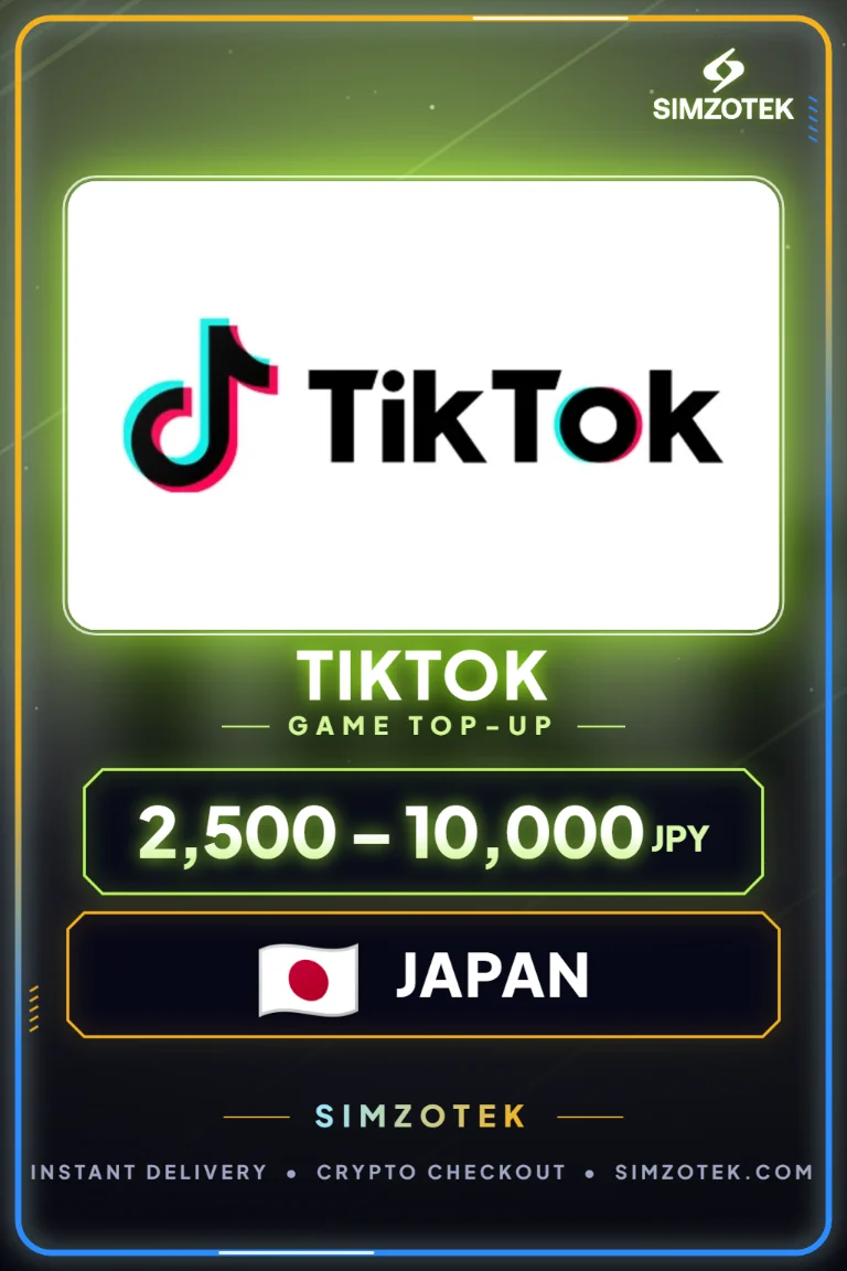 TikTok Coins Gift Card (Japan)