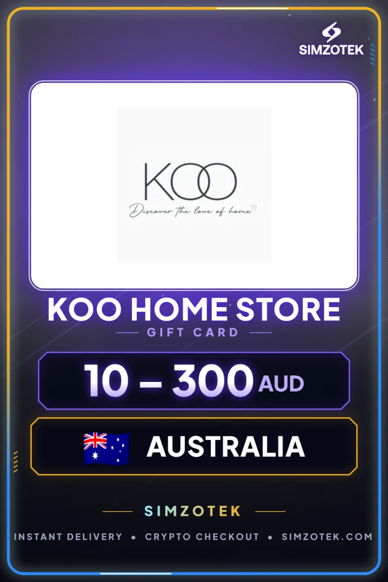 Dárková karta KOO Home Store (Austrálie)