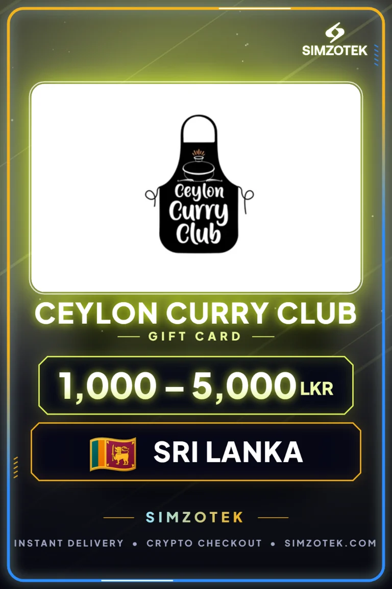 Ceylon Curry Club Gift Card (Sri Lanka)