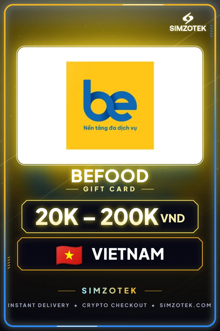 beFood dovanų kortelė (Vietnamas)