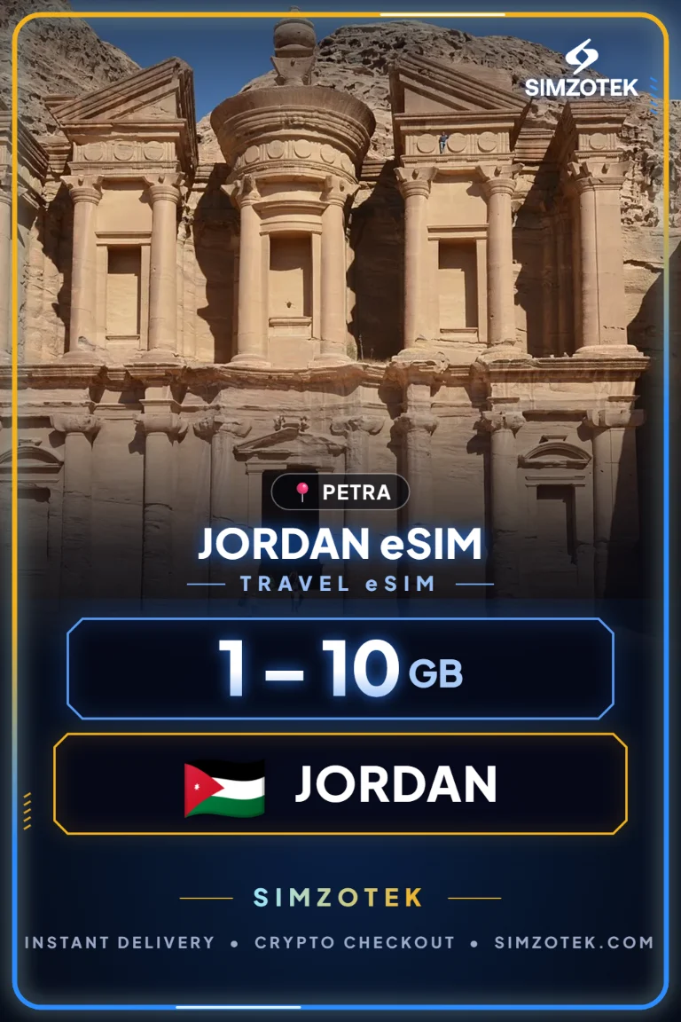 eSIM จอร์แดน – แพ็กเกจเน็ต