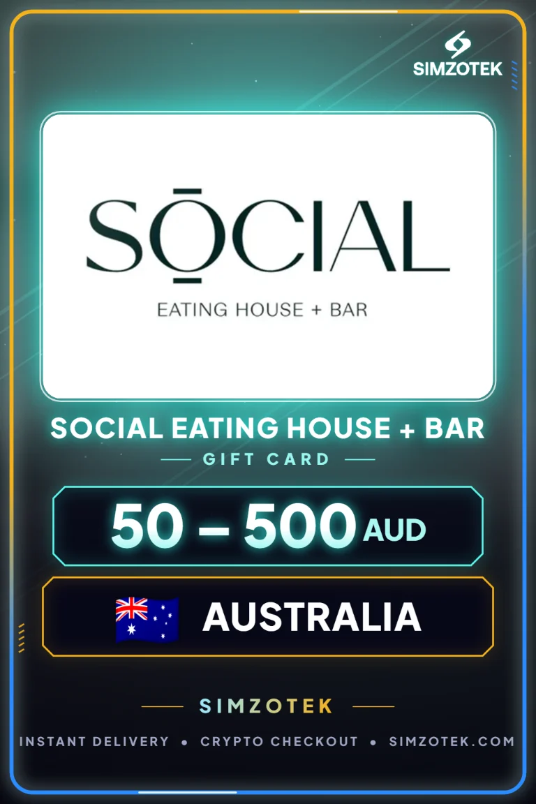 Social Eating House + Bar Gift Card (Australia)