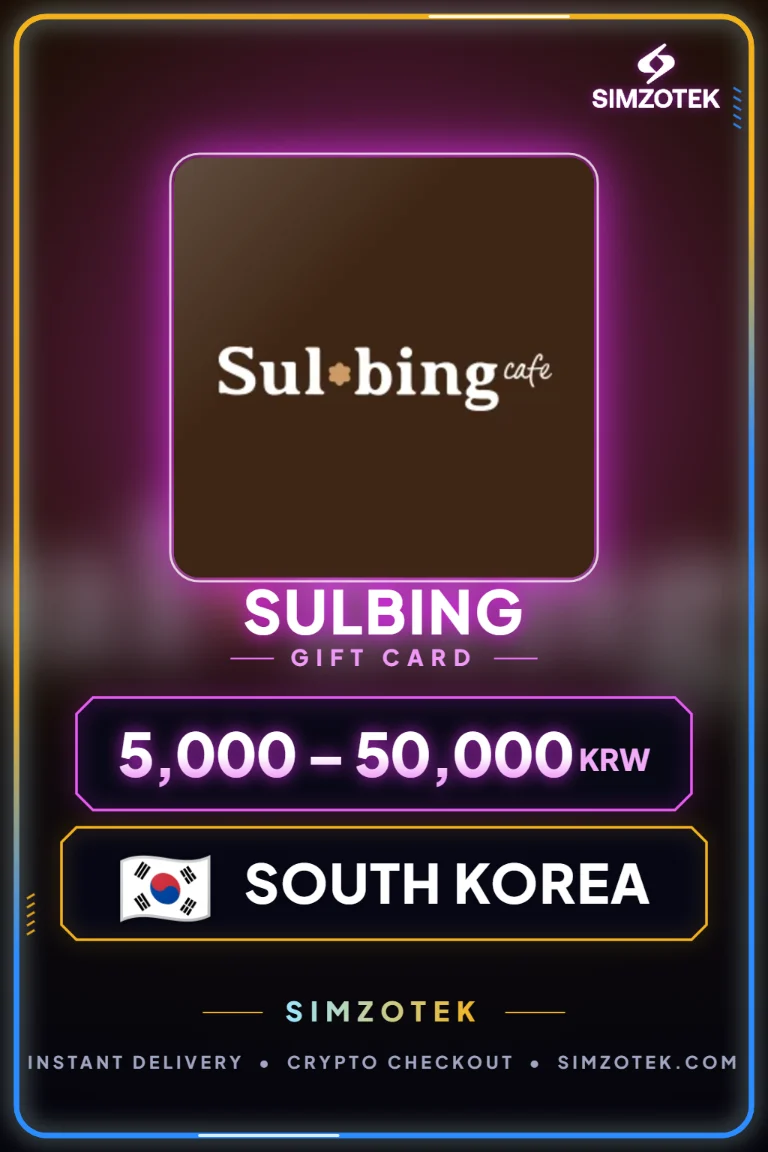 Carta regalo Sulbing (Corea del Sud)