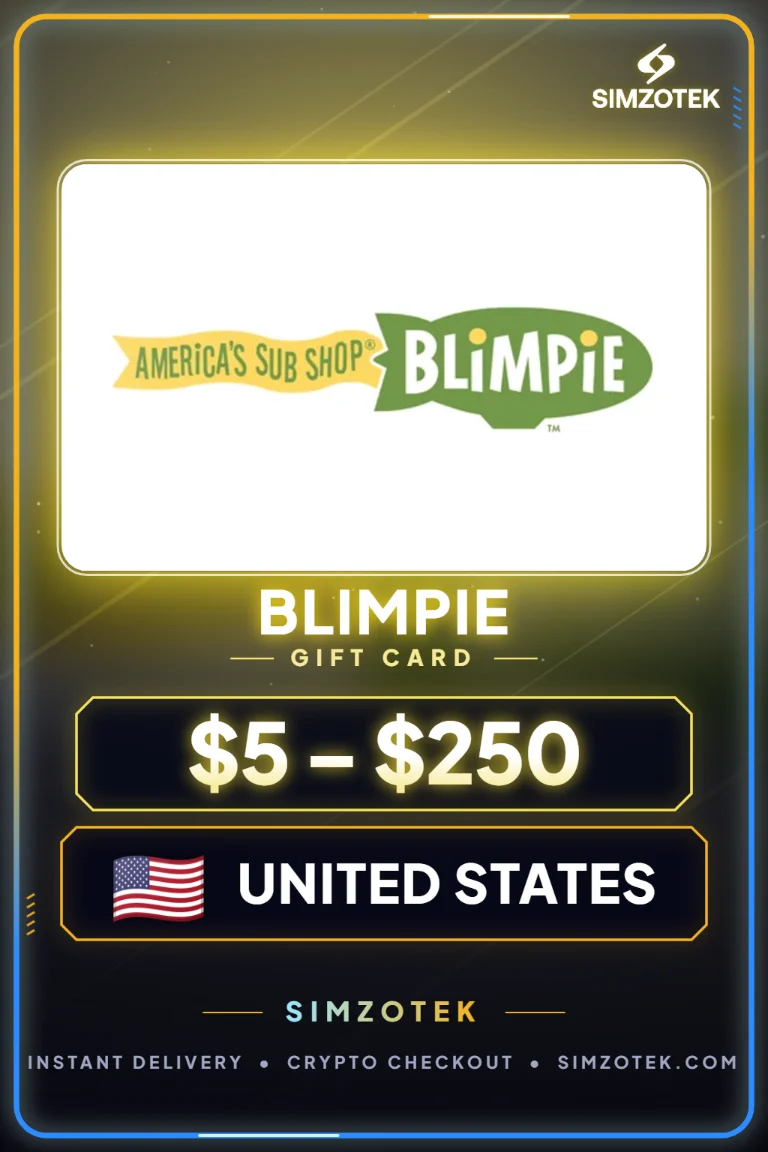 Tarjeta de regalo Blimpie (Estados Unidos)