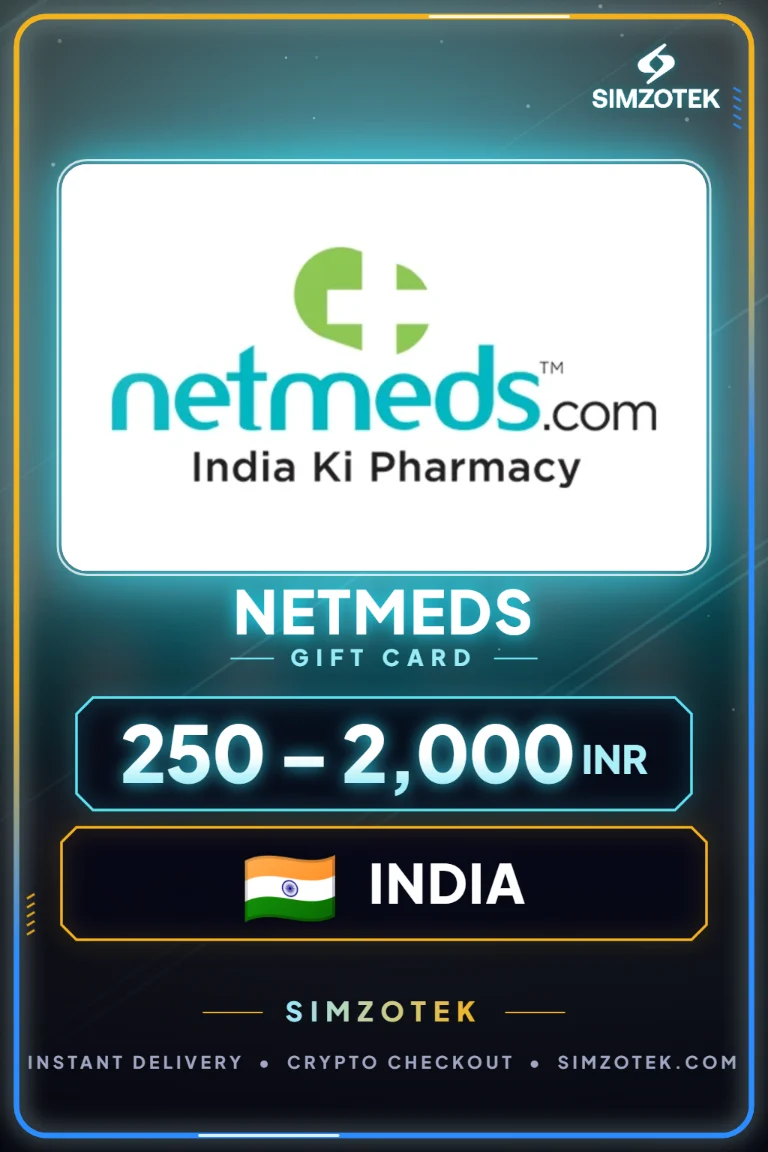 บัตรของขวัญ Netmeds (อินเดีย)