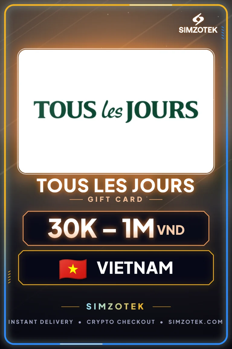 Karta podarunkowa Tous les Jours (Wietnam)