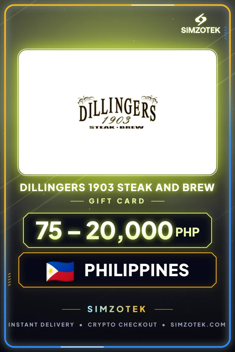 Поклон картица Dillingers 1903 Steak and Brew (Филипини)