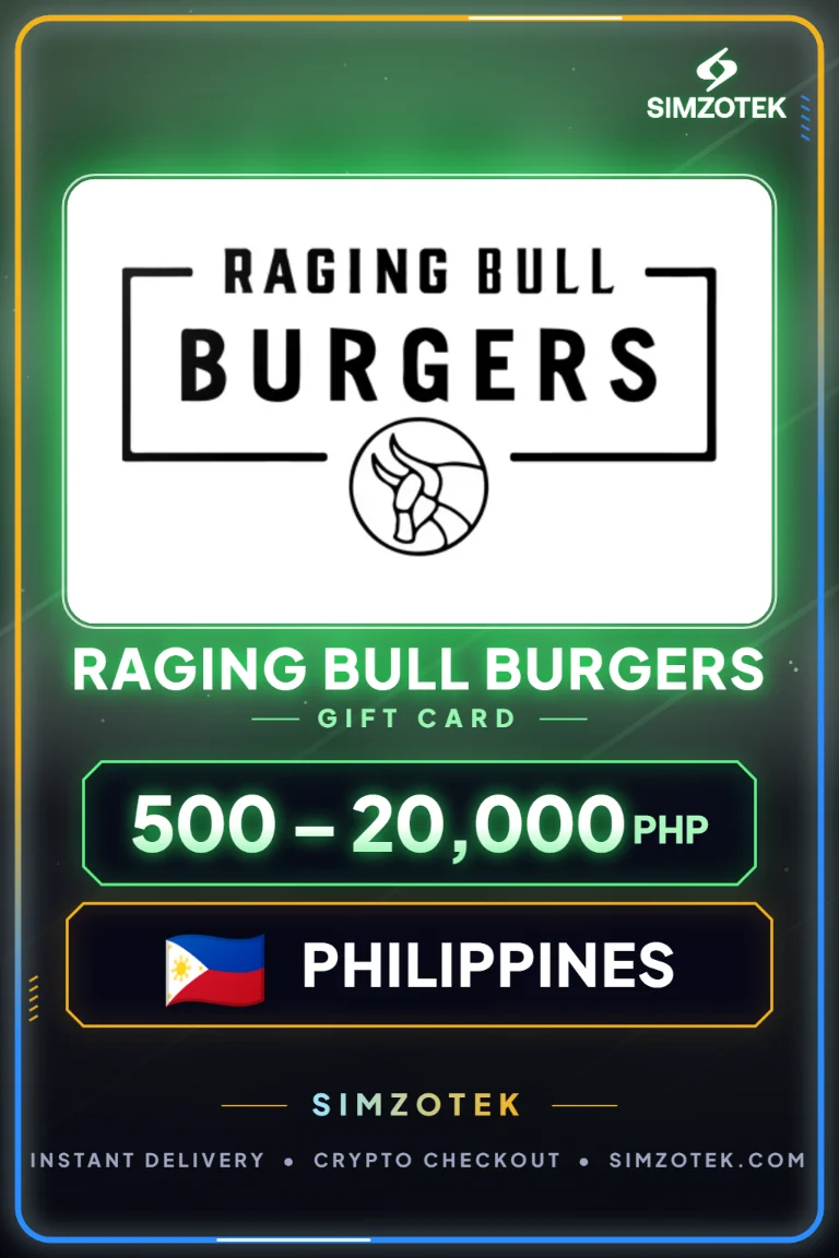 Raging Bull Burgers Geschenkkarte (Philippinen)