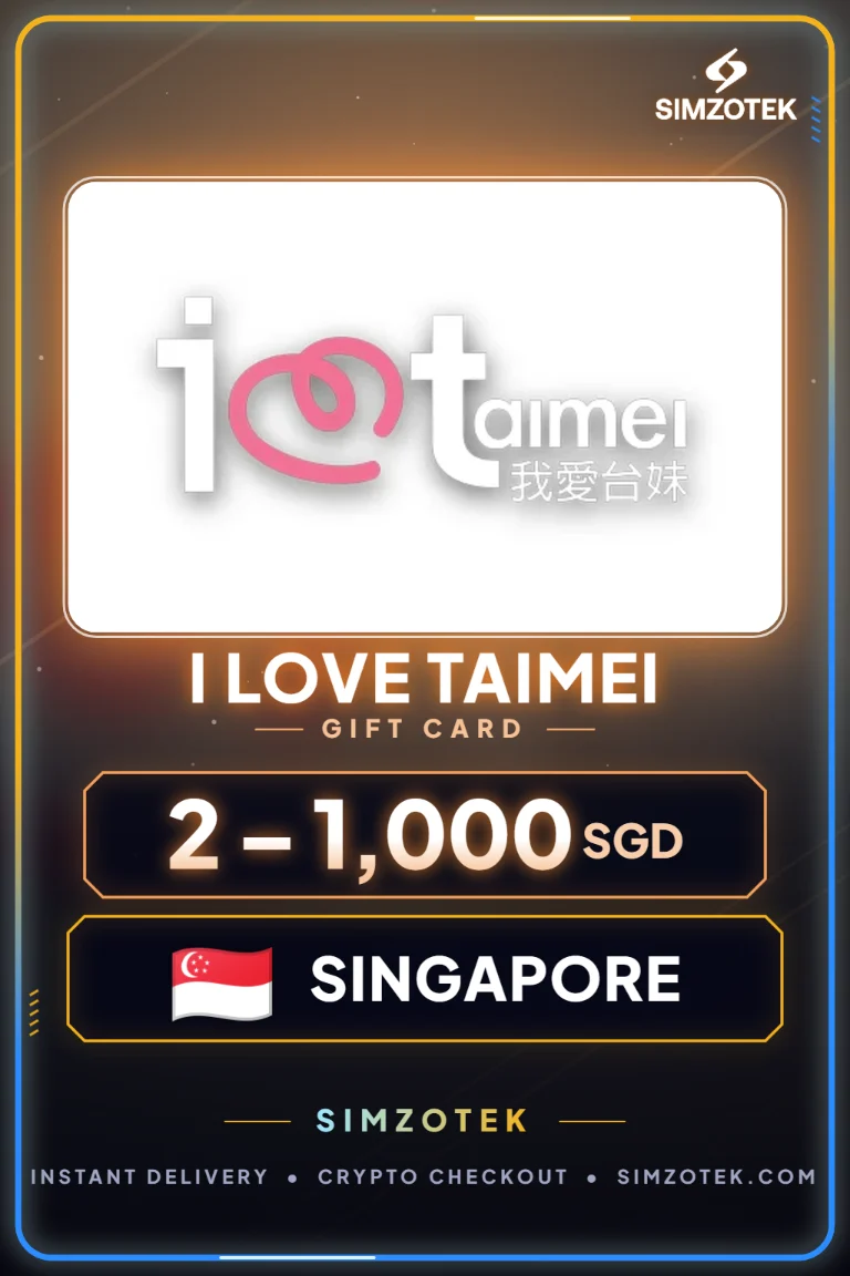 Carta regalo I Love Taimei (Singapore)