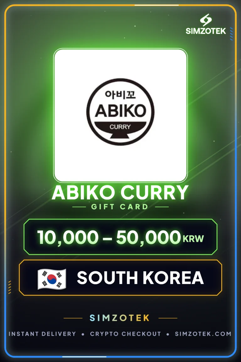 บัตรของขวัญ ABIKO CURRY (เกาหลีใต้)
