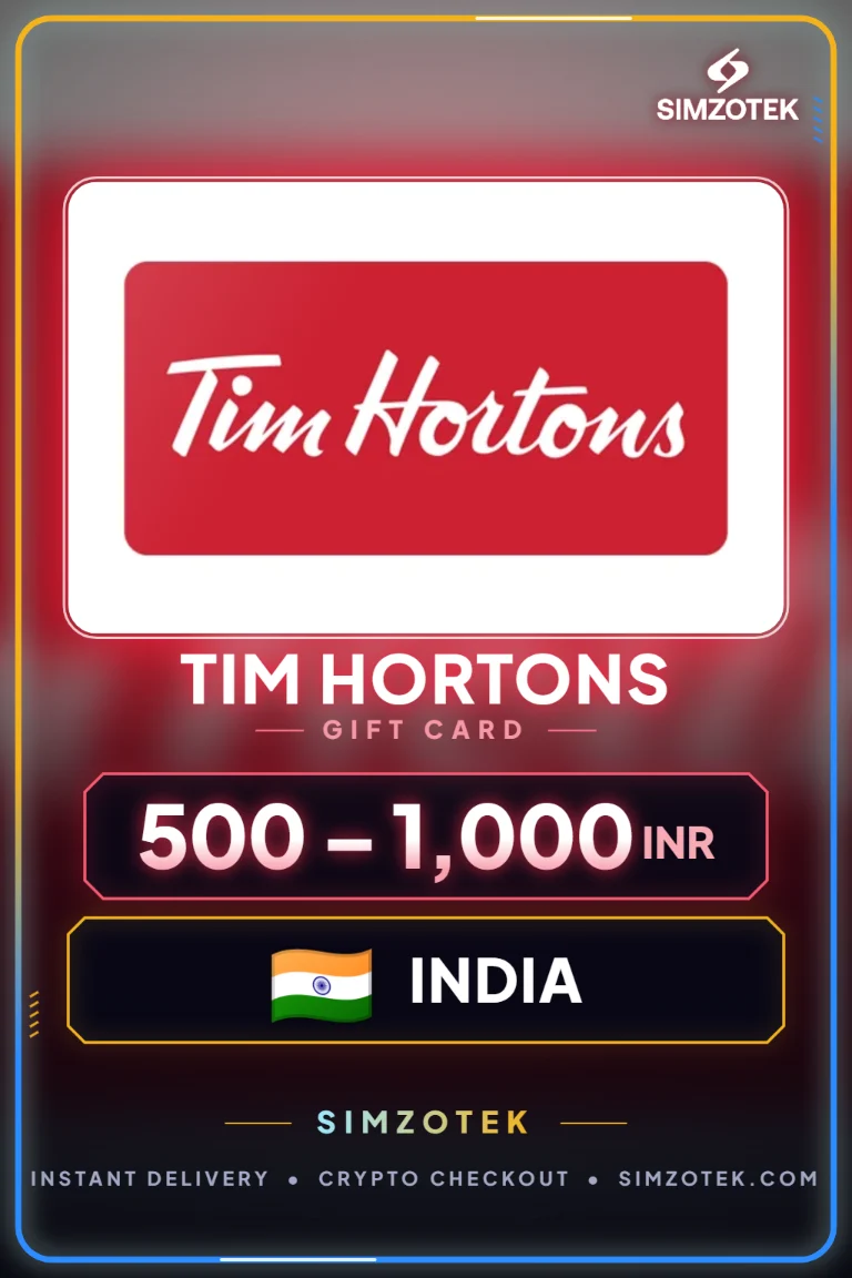 Dárková karta Tim Hortons (Indie)