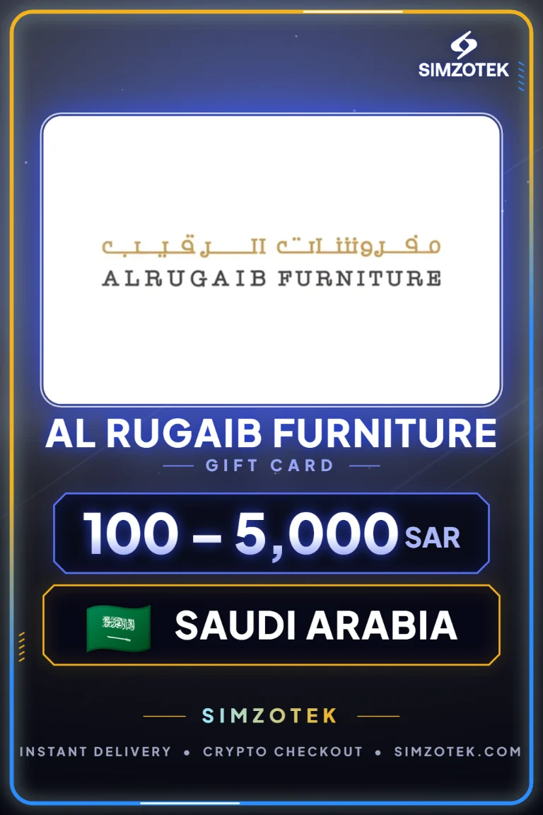 Dárková karta Al Rugaib Furniture (Saúdská Arábie)