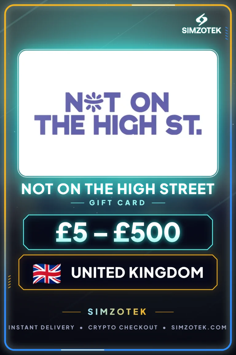 Not On The High Street 禮品卡 (英國)